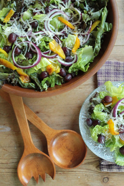Fall Salad with California Grapes and Gruyere Cheese