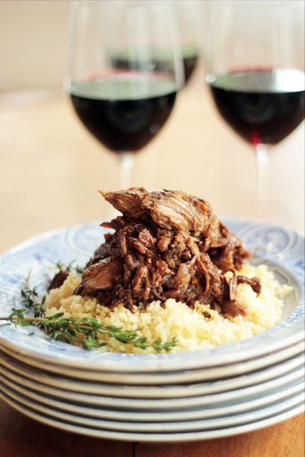 Slow-cooked American Lamb with Jammy Red Wine