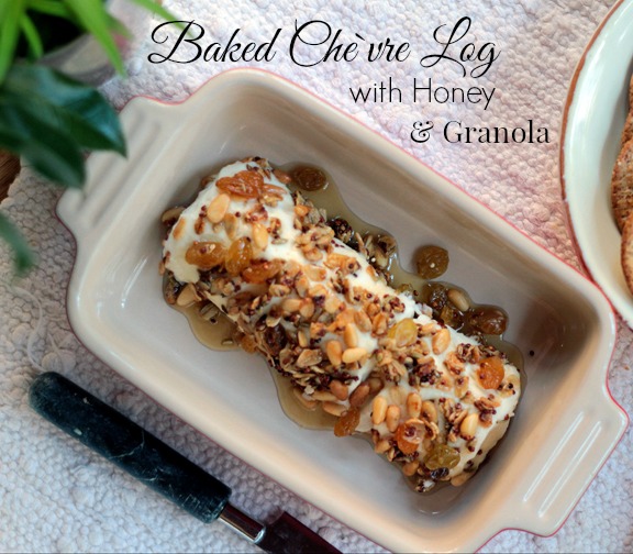 Baked Chèvre Log with Honey & Granola