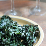 Kale Chips with cheddar